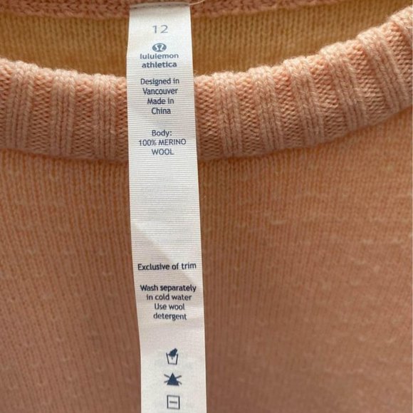 Pink Lululemon Merino Wool Sweater Size 12 - Picture 4 of 10